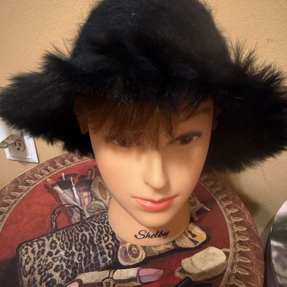 Capelli of New York Black Fur Hat